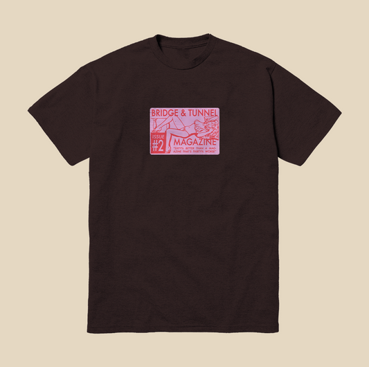 SLAGTAG T-SHIRT PINK/BROWN